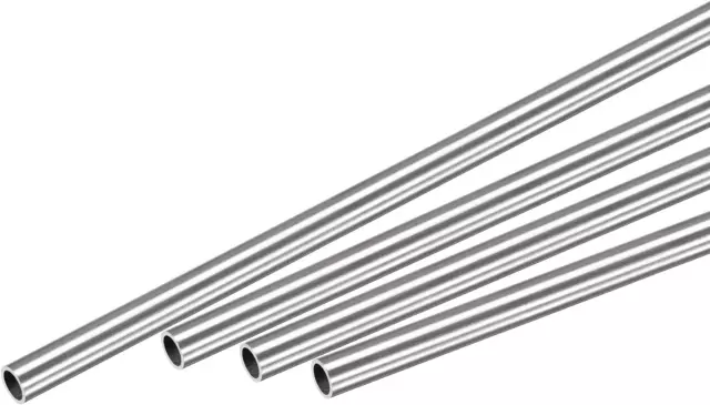 304 Stainless Steel round Tube 4Mm OD 0.5Mm Wall Thickness 300Mm Length 4 Pcs