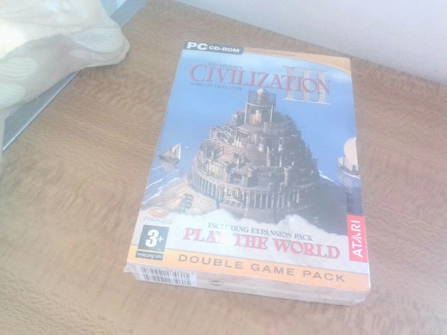 SID MEIERS CIVILIZATION III 3 - DOUBLE GAME PACK - PC CDROM play the world  gold
