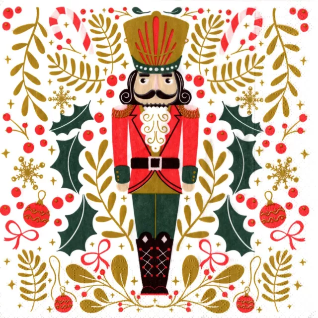Serviettes en papier géante Noël casse-noisette. Napkins Christmas nutcraker