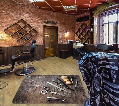 3D Scissors Comb RAIG102 Barber Shop Mat Elegant Photo Carpet Rug Sinsin