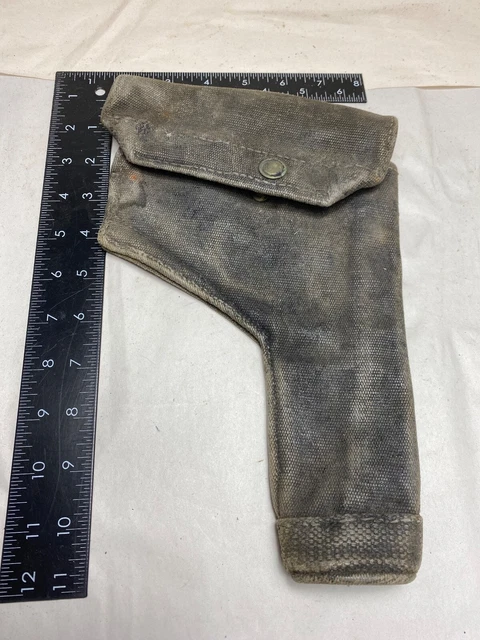 ORIGINAL WW2 British Army 37 Pattern Webbing Pouch Dated 1943 #2 £11.99