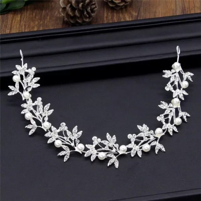 Bridal Flower Wedding Clip Hair Comb Diamante Crystal Pearl Slide Headband Prom