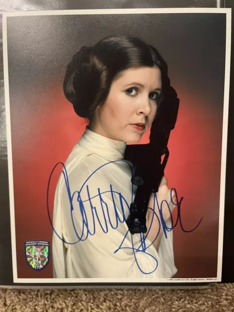 CARRIE FISHER Signed STAR WARS Princess Leia 8x10 Autograph Official Pix OPX