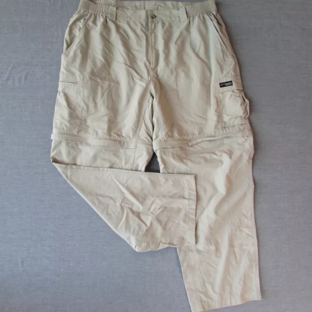 Columbia GRT Packable convertible pants XL 38x29 beige cargo hiking trekking