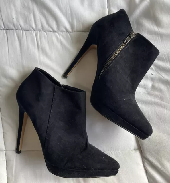 CARVELA KURT GEIGER Black Suede And Leather Long Patti Boots Size 3 11.00 PicClick UK