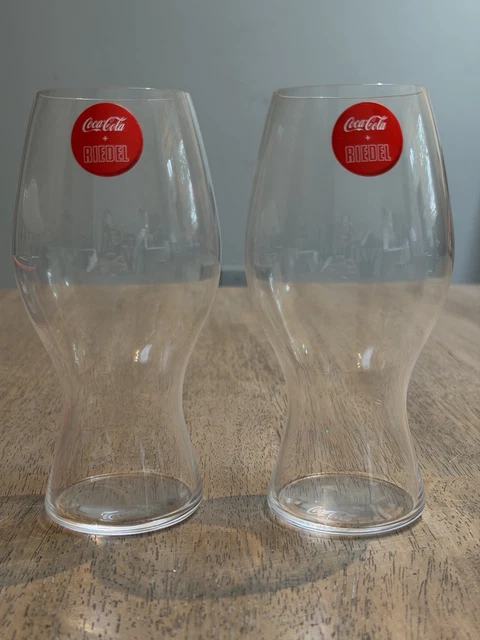 NEW RIEDEL COCA-COLA Crystal Glasses Set of 2 17oz Germany NIB Box