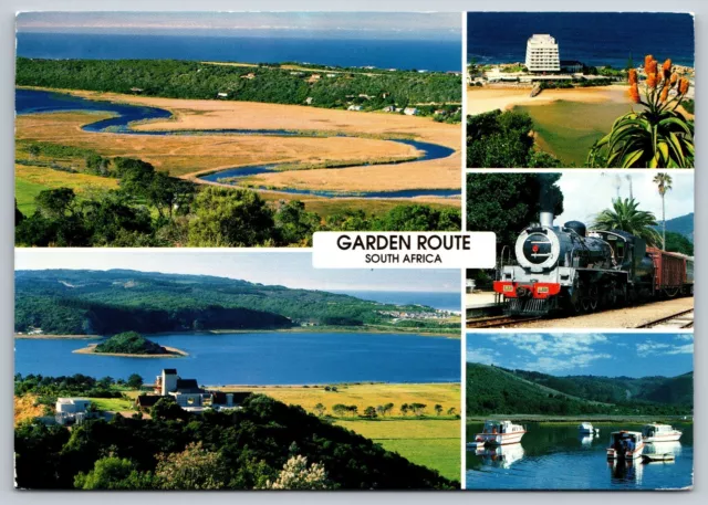 Postcard - Africa  South Africa garden route multi view aerial train c1998    35