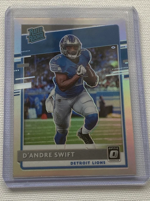 2020 Donruss Optic Football D'andre Swift Rated Rookie Silver Holo Prizm Rc #159
