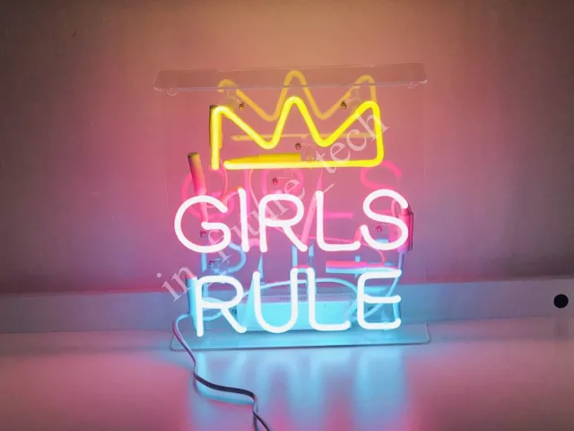 Girl Rule 12"x12" Acrylic Neon Sign Lamp Light With Dimmer VSX