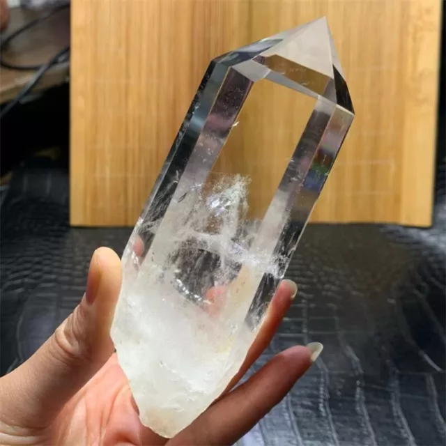 351g Natural Clear Quartz Obelisk Crystal Tower Point Reiki Energy Gems