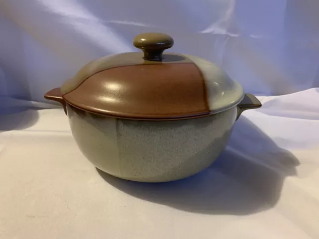 Sango Stoneware Gold Dust Sienna Roaster With Lid