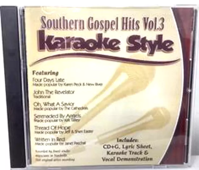 Southern Gospel Hits Volume 3 Christian Karaoke Style CD+G Daywind 6 Songs
