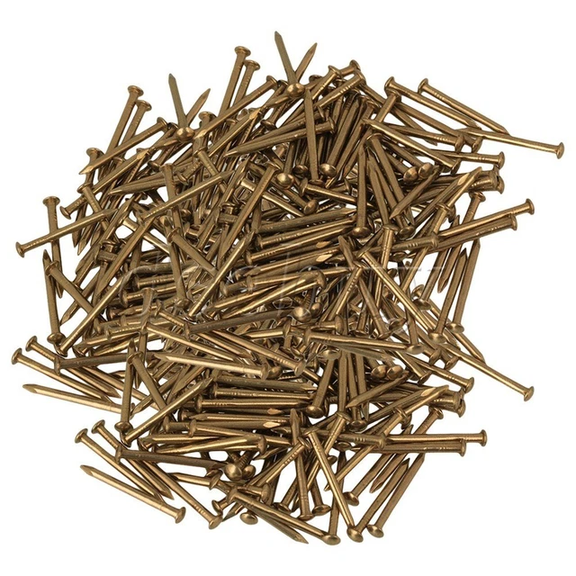 300x Antique Brass Furniture  Copper Miniature Nail Round Head 18mm