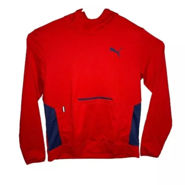 PUMA RED PULLOVER Hoodie Sweatshirts with Middle Pocket Size Large $24. ...