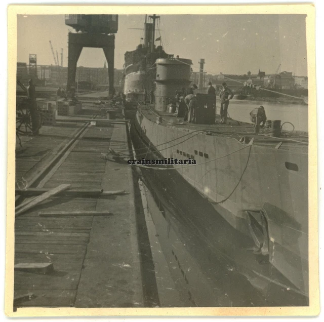 ORIG. FOTO UBOOT U504 im Hafen Schiff Submarine Uboot 1941 EUR 25,00