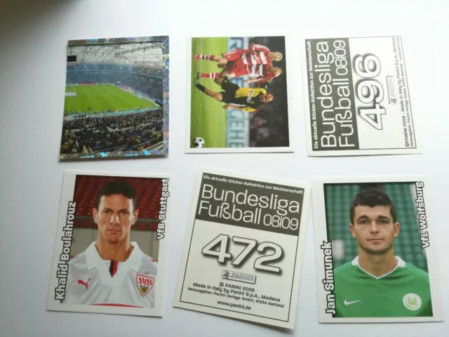 Panini Fussball Bundesliga 08/09 2008 2009 5/20/50/100 Sticker aussuchen choose