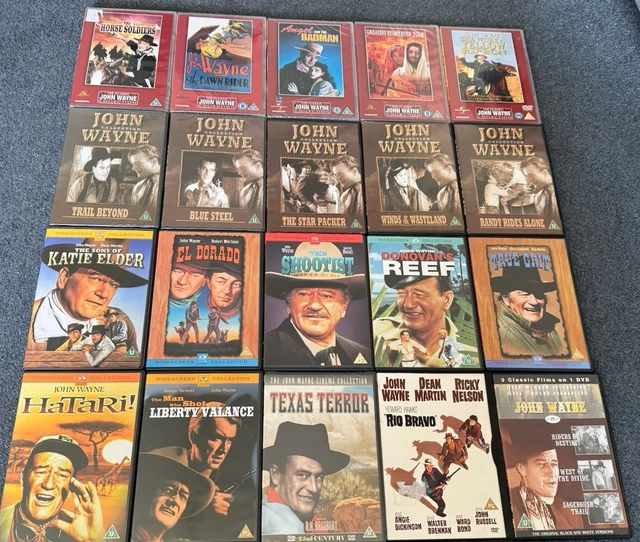JOHN WAYNE COLLECTION of 22 Films on dvd. Job lot bundle. War Westerns ...