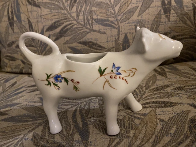 Vintage Cordon Bleu France Floral Pattern Cow Creamer