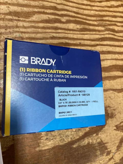 M61-R4310  Brady R4300 Series Halogen Free Ribbon For M6 Printers *New*