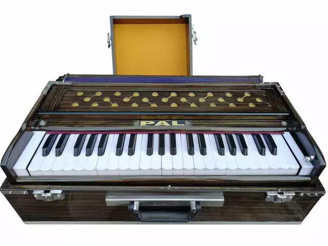 Pal Music Folding Portable Harmonium With Coupler And Free Carry Bag
