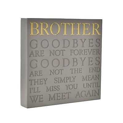 Placa conmemorativa cuadrada gris de Thoughts of You - Brother