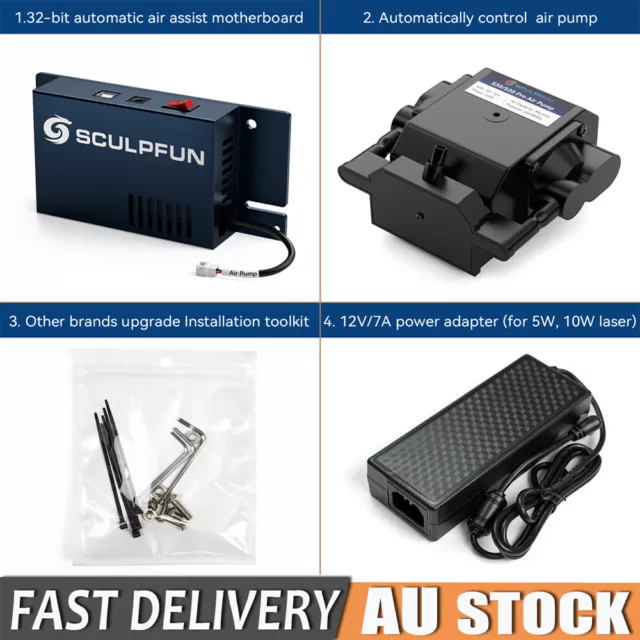SCULPFUN Automatic Air Assist Kit 30min/Mi Air Pump for Engraving Machine Parts