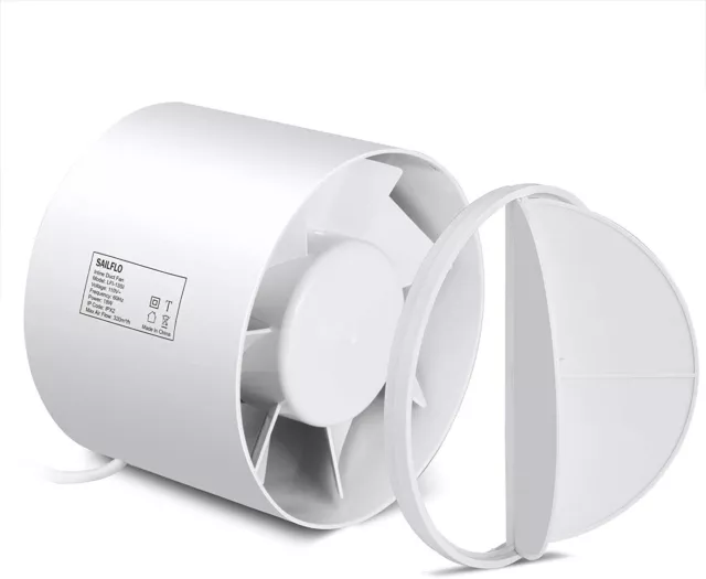 Extracteur d'air Clapet Anti Retour Ventilateur Silencieux VMC Cuisine  Garage WC