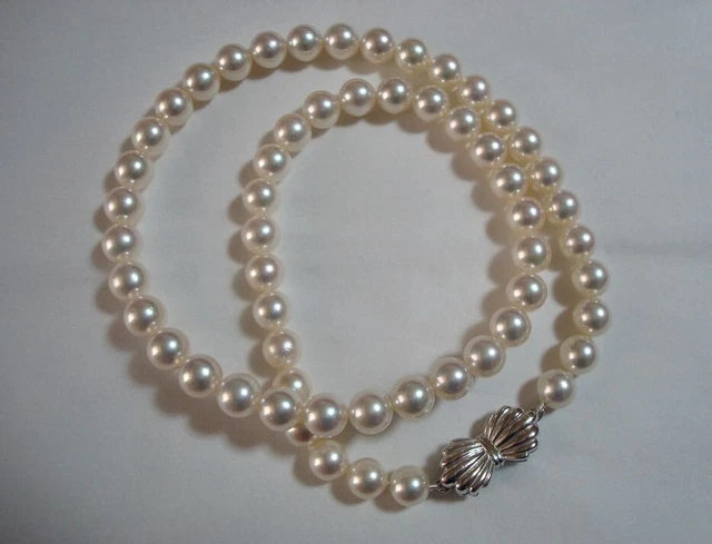 Collana Di Perle Coltivate D'acqua Dolce Da 6-7mm Per Donna, Collana Di - Foto 6