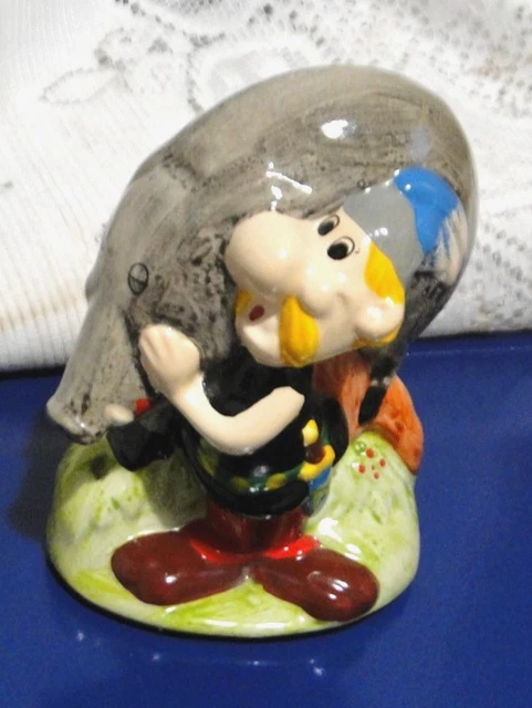 Asterix - Figurine Porcelaine Mate Eisa Années 80 - Astérix Doigt Sur La Bouche P Image 538463 Grande