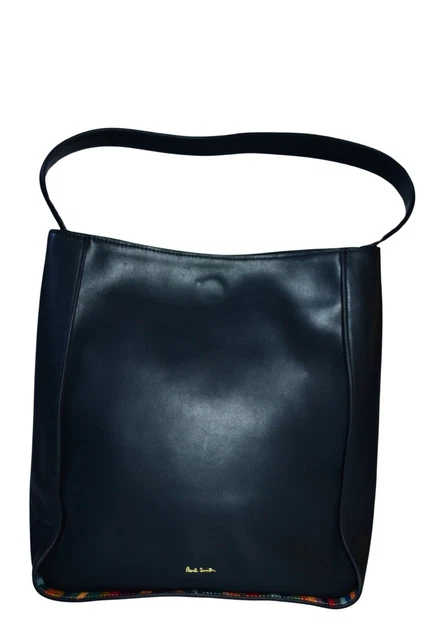 Pochette Tour De Cou Paul Smith Principal En Cuir Bleu à Rayures - Neuf Avec étiquettes