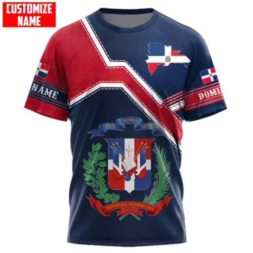 Personalized Dominican Republic Flag 3D T-SHIRT Mother Day Gift All Over Print