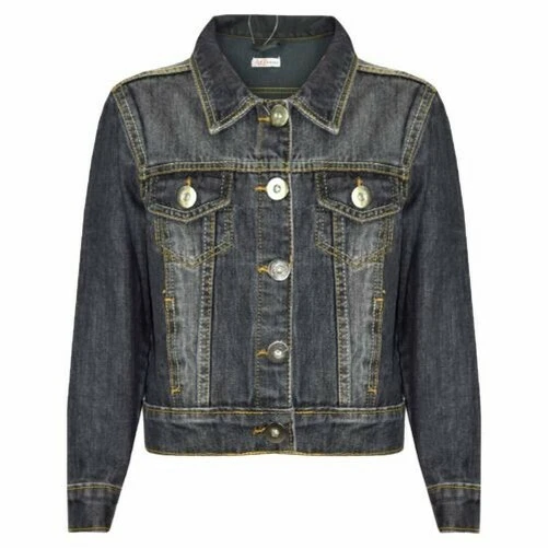 Bambine Giacche Designer Jeans Stile Moda Nero Jeans Giacca Cappotti 3-13 Anni