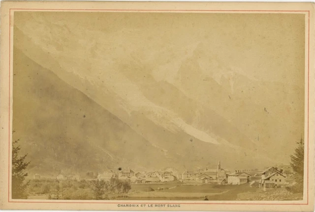 Tirage Albuminé Chamonix-Mont-Blanc – Vintage 8x8 Cm (circa 1880)