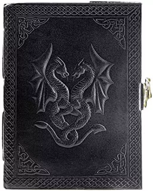 Handmade Leather Double Dragon Journal/ Writing Notebook Diary 2