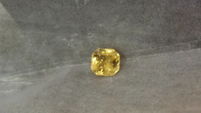 1.57cts Yellow Sapphire Cushion cut srilanka Natural UnHeated Precious Gemstone 3