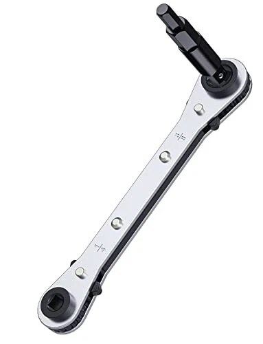 HVAC Service Wrench, Refrigeration Ratcheting Wrench 3/8” 1/4” 5/16'' 3/16''