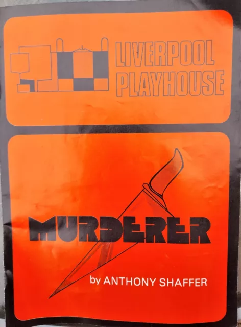 UK Theatre Program. 'Murderer' - Liverpool Playhouse - 5 July 1978  L@@K