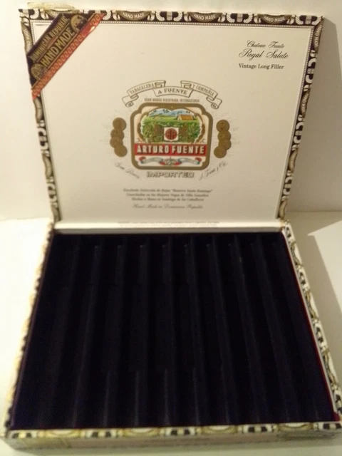 Arturo Fuente Large Royal Salute Empty Cigar Box, Holds 10 Cigars Great Size!
