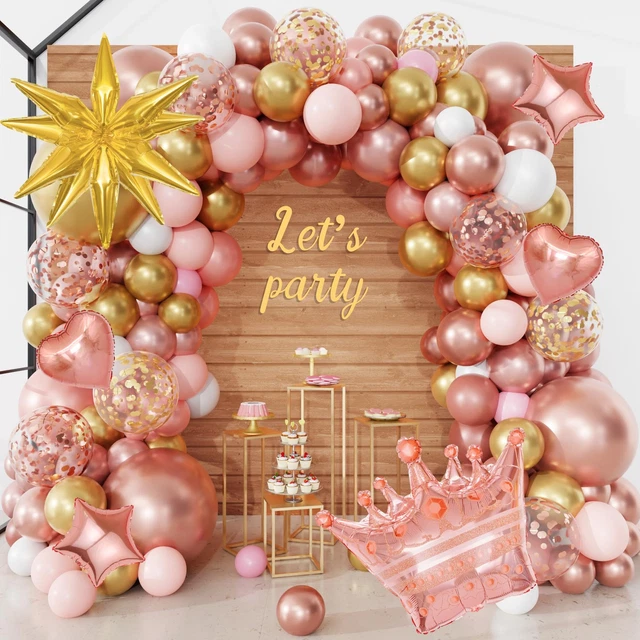 25 uds globos mixtos de oro rosa decoracion para fita de