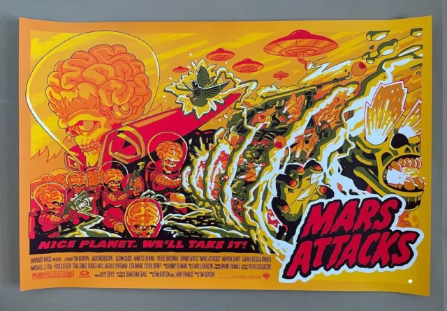 Mars Attacks Screen Print by Shane Hillman - NT Mondo - Limited Edition of 35