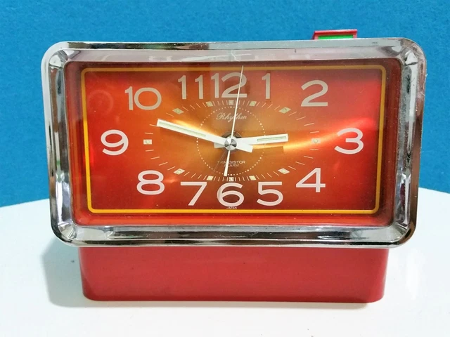 Spettacolare Orologio Sveglia Da Tavolo Di Vero Design Anni 70 Bellissima E Orig 3