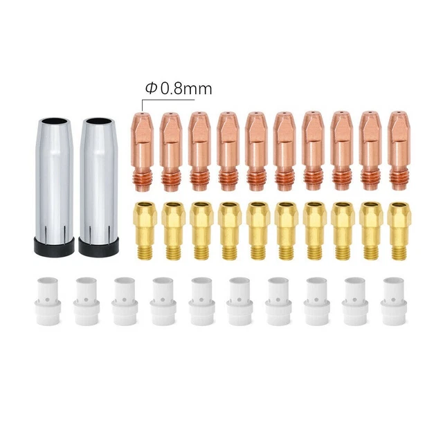 Universale Gas Ugelli Punta Saldatura Attrezzo Bicchieri Practical 0.8mm 0.030