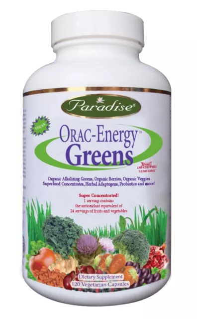 Paradise Herbs ORAC Energy Greens 120 VegCap