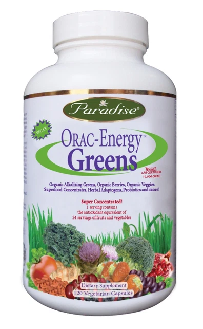 Paradise Herbs ORAC Energy Greens 120 VegCap Paradise Herbs ORAC Energy Greens 120 VegCap