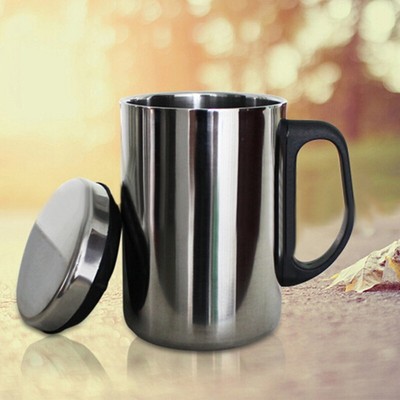 2Pcs ACCIAIO INOX Tazze COPPE grande capacità di bere Birra Bicchieri Tazze da Caffè 