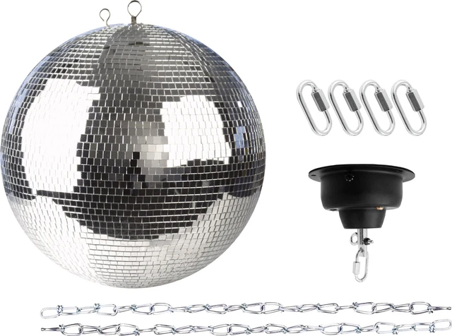 Sfera Specchiata Da Discoteca 20cm | Con Catena E Gancio | Per Feste, Eventi E DJ - Oro - Foto 3