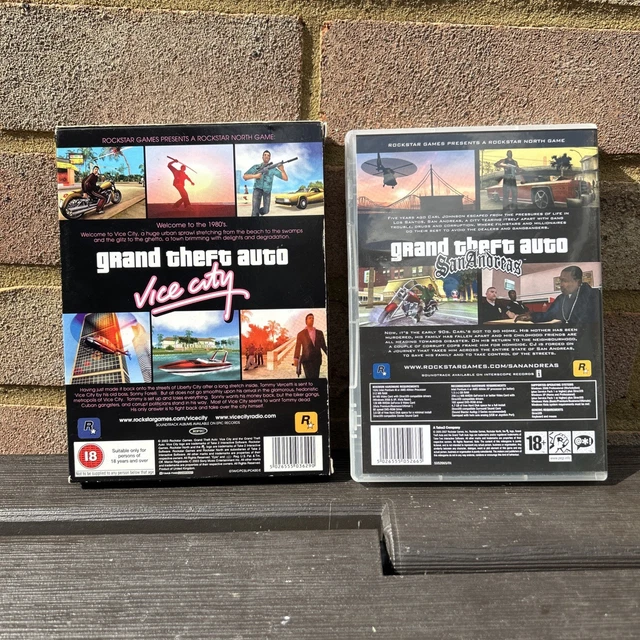 Pack GTA San Andreas + Vice City Sur PS2 – Complet, Manuels Et Cartes Inclus, Disques Impeccables !
