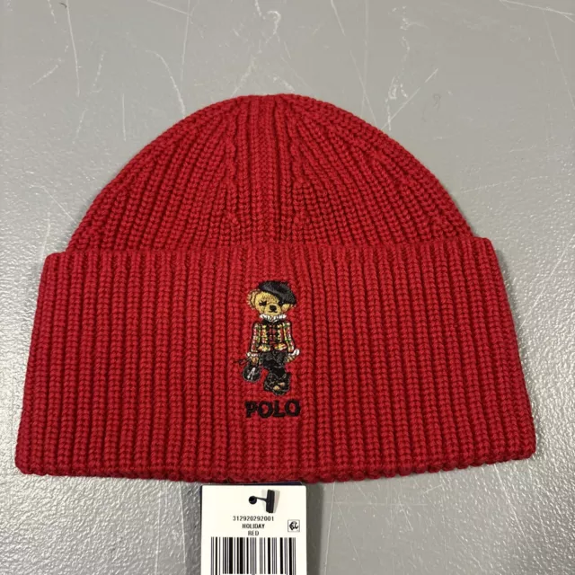 POLO RALPH LAUREN Polo Bear Cotton Beanie, Girls 4-6X( One Size)