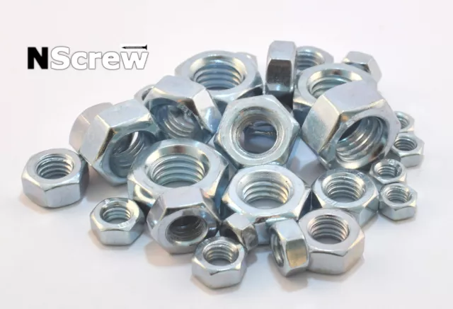 M5 M6 M8 M10 M12 Hexagon Full Nuts Hex Nut Zinc Plated Din 934