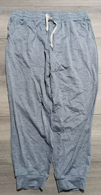 Kirkland Signature Joggers Adult Large Heather Blue Drawstring Lounge Womens